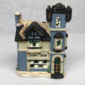 Painted  Ceramic Two Storied Clay Gingerbread Ligh